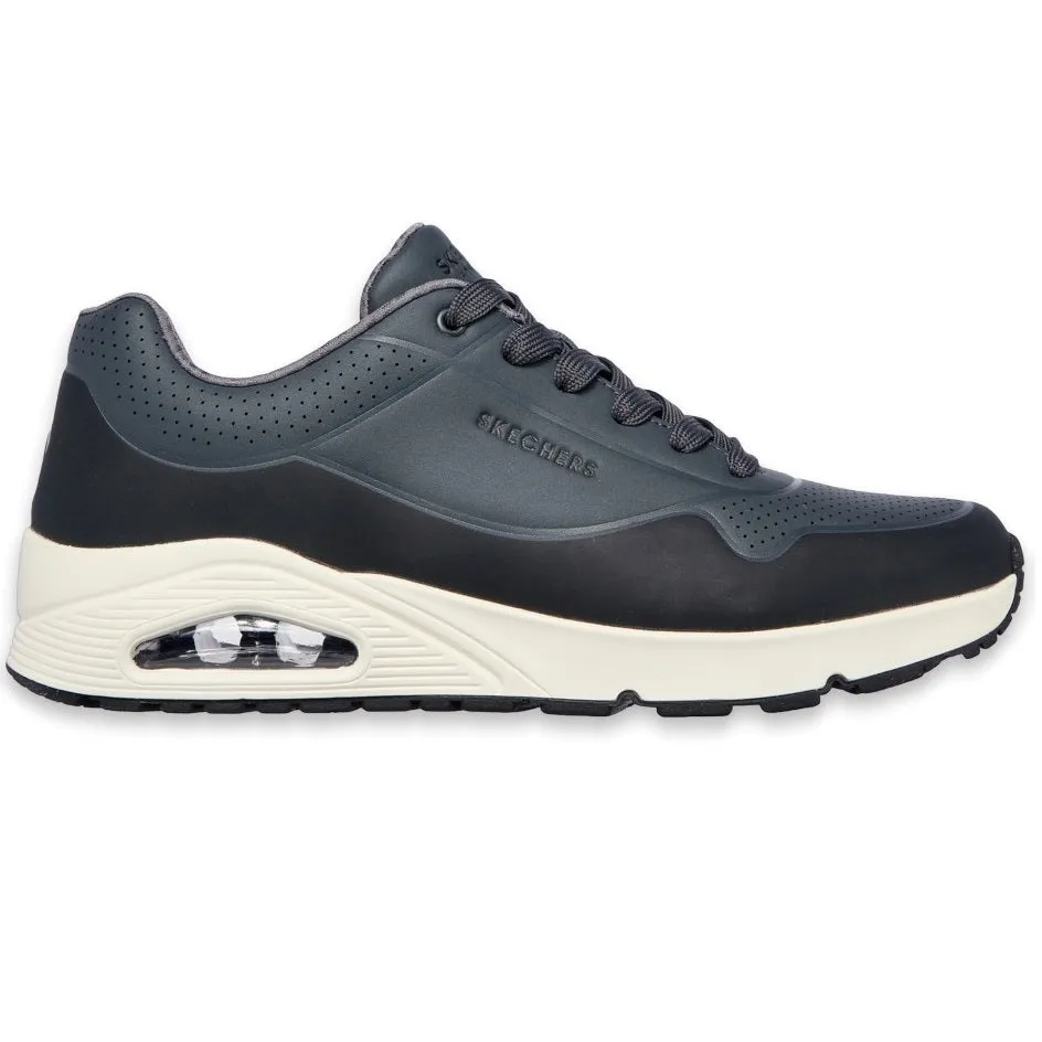 warm weather running shoe case Carbon Neutral Materials Skechers Uno Timeline 232247/GYBK gray/black