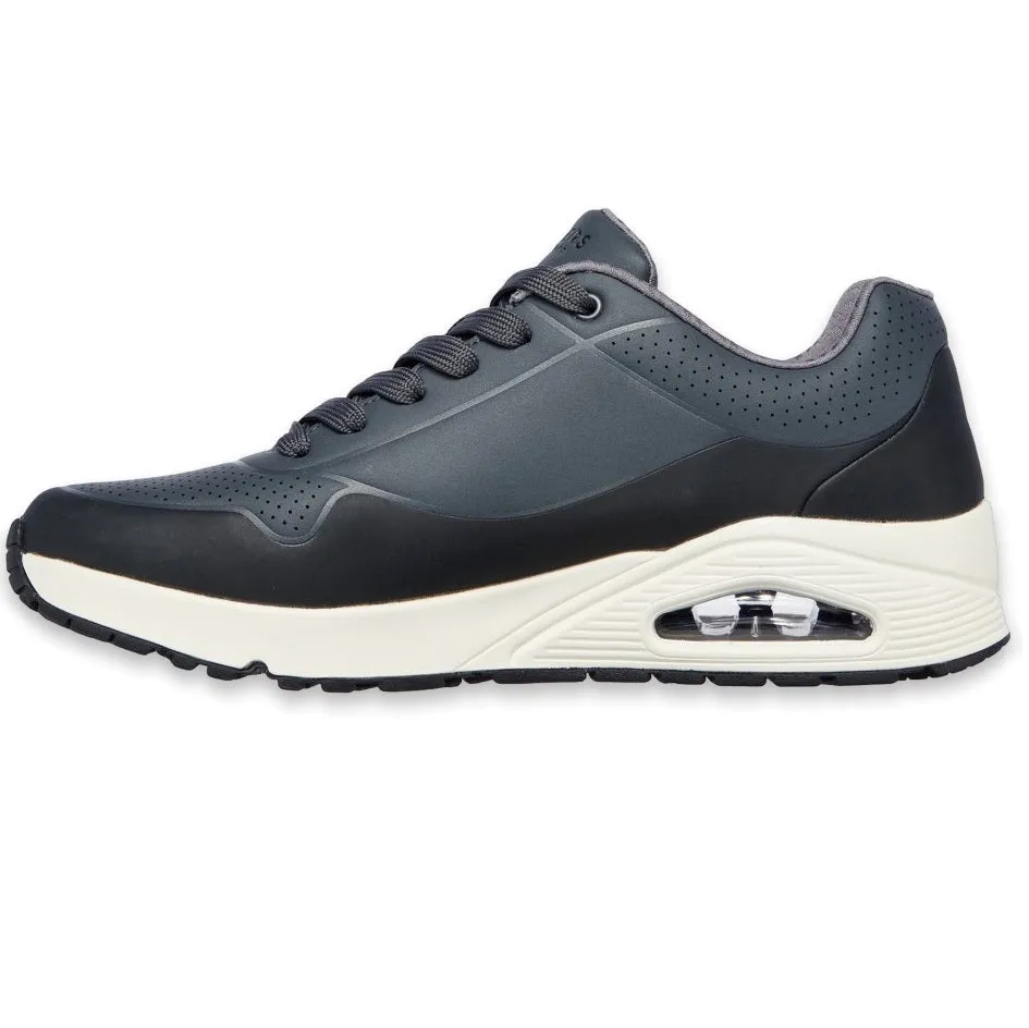 Skechers Uno Timeline 232247/GYBK gray/black running with a hat running - enjoyment