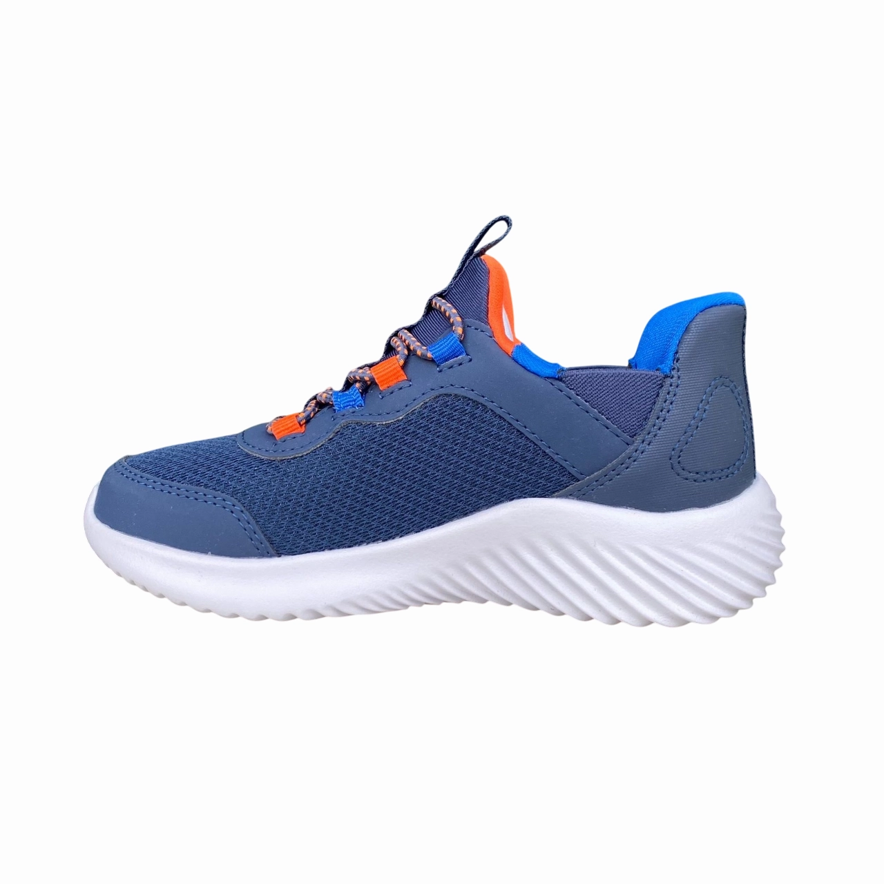 elastic band shoes Skechers scarpa da ginnastica junior Slip-ins Bounder Brisk Burst 403822L/NVBL blu