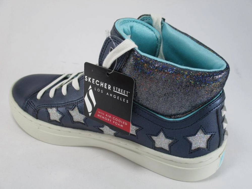 Air Channel Design Skechers scarpa sneakersd da ragazza Sidestreet Funk It Out 84595L NVY blu