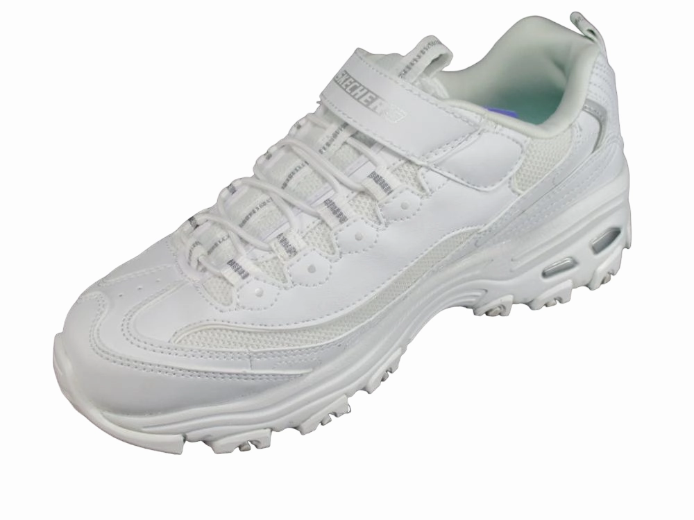 Skechers sneakers da bambina e ragazza D'Lites in the Clear 664060L WSL bianco Rural custom - fit shoes