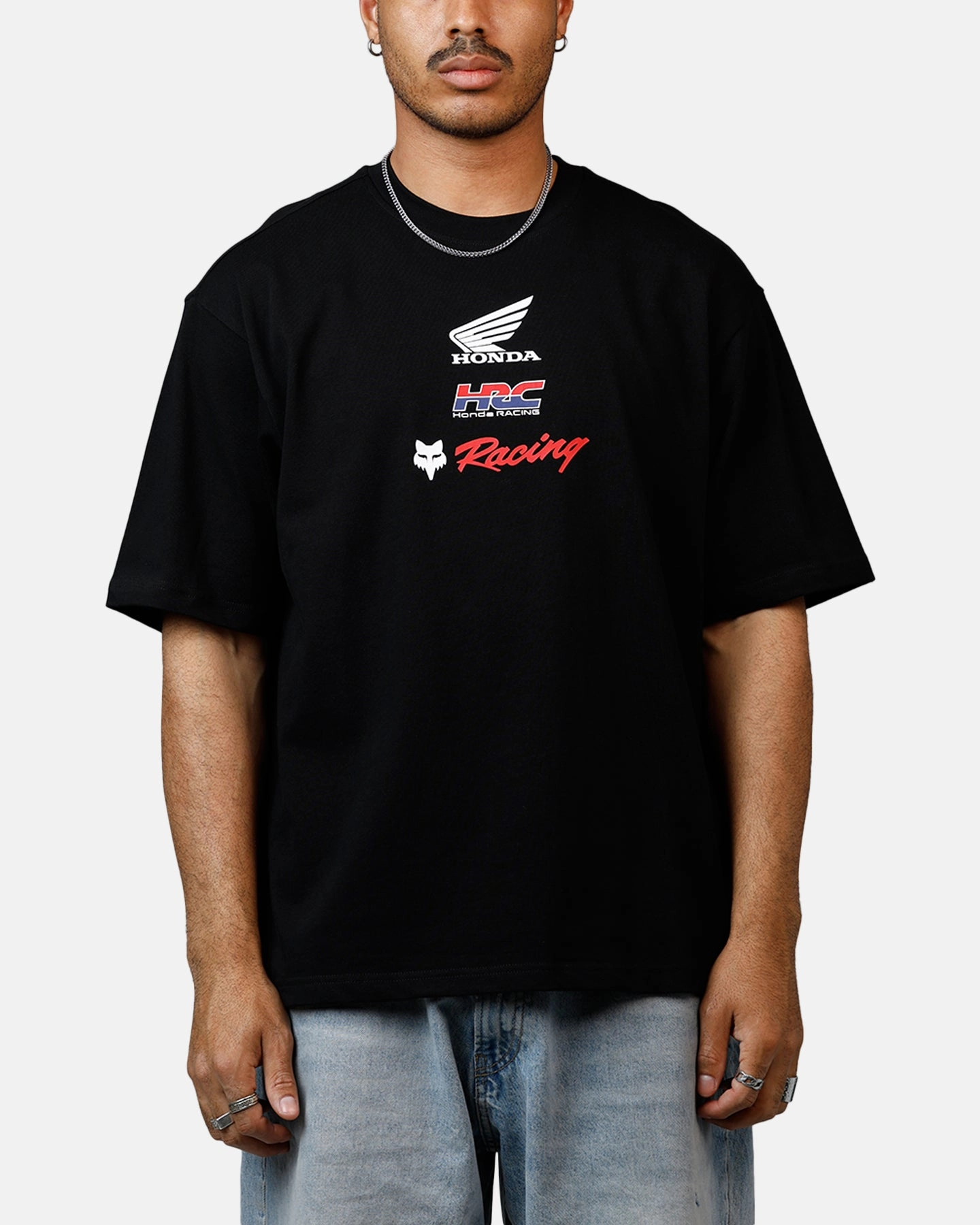 Fox Racing Honda Oversized T-Shirt Black Essential Casual