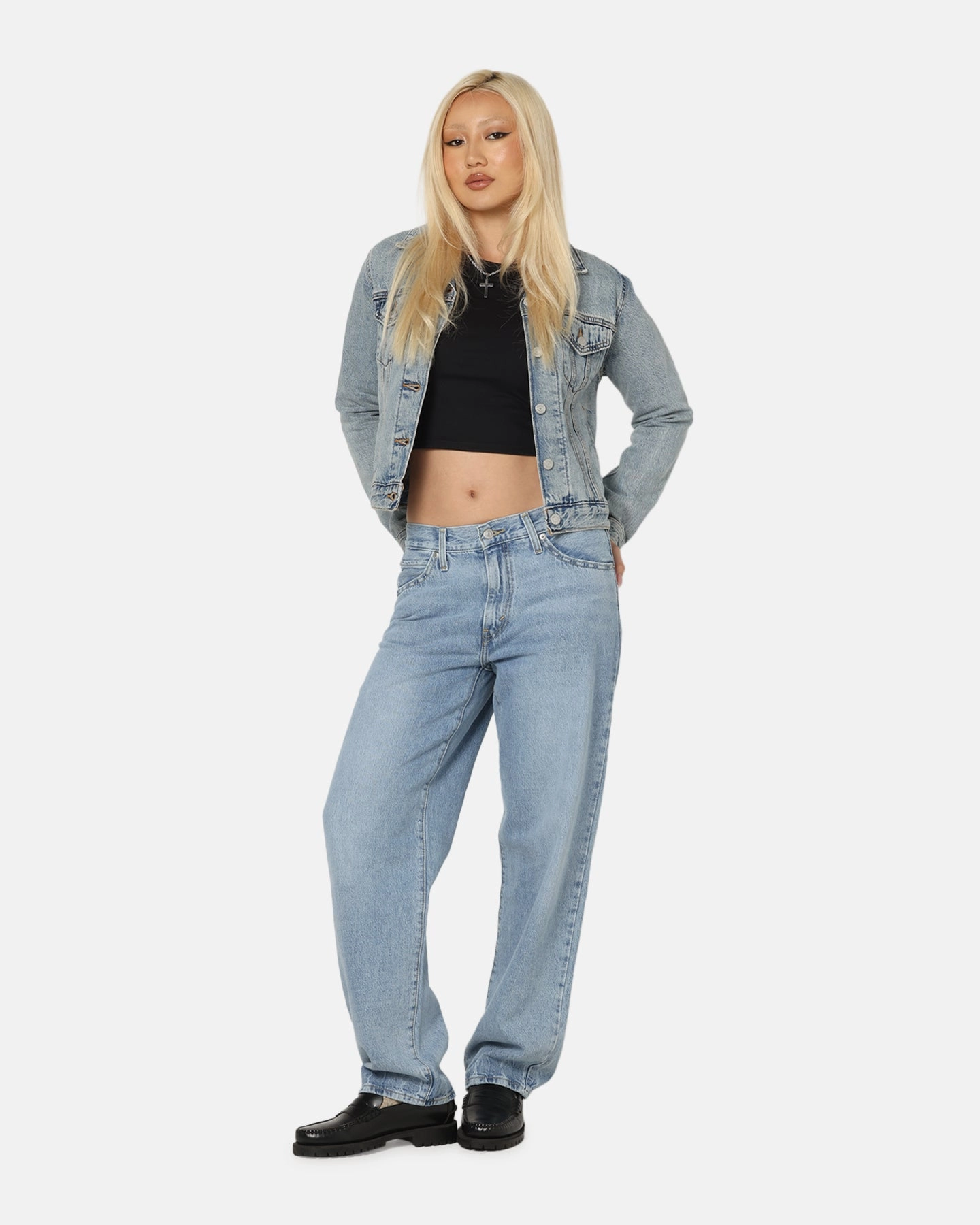 Comfort Control Levi Strauss And Co Women's '94 Baggy Denim Jeans Blue