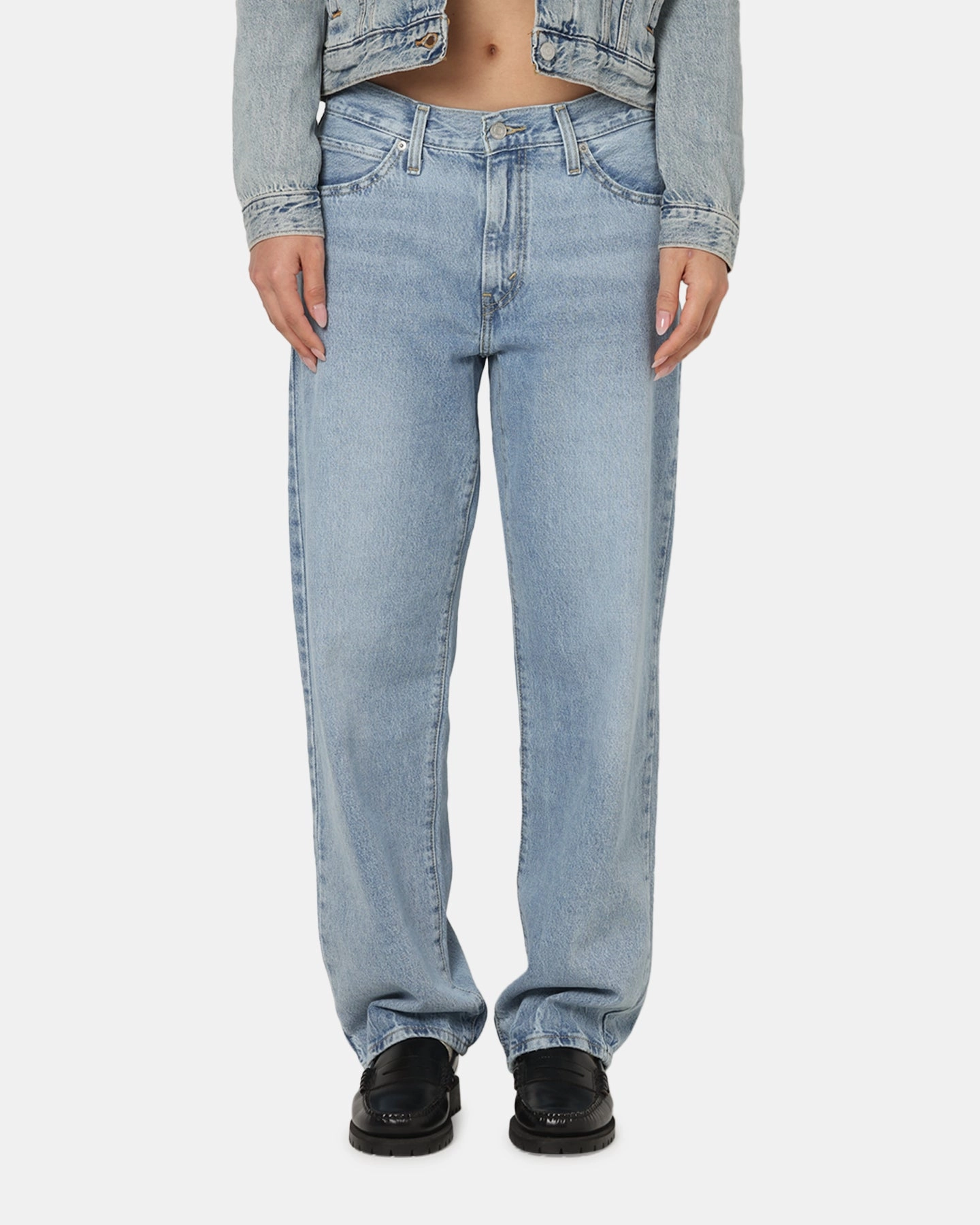 Levi Strauss And Co Women's '94 Baggy Denim Jeans Blue Luxe Look Trendy Waist