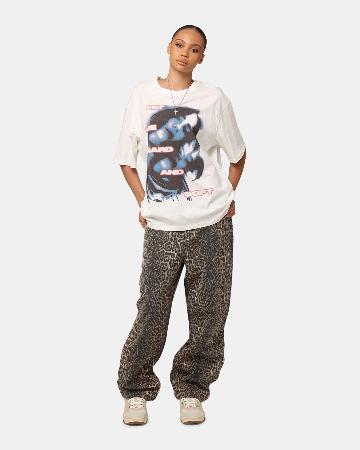 XXIII Leopard Baggy Jeans Leopard Breath Fit