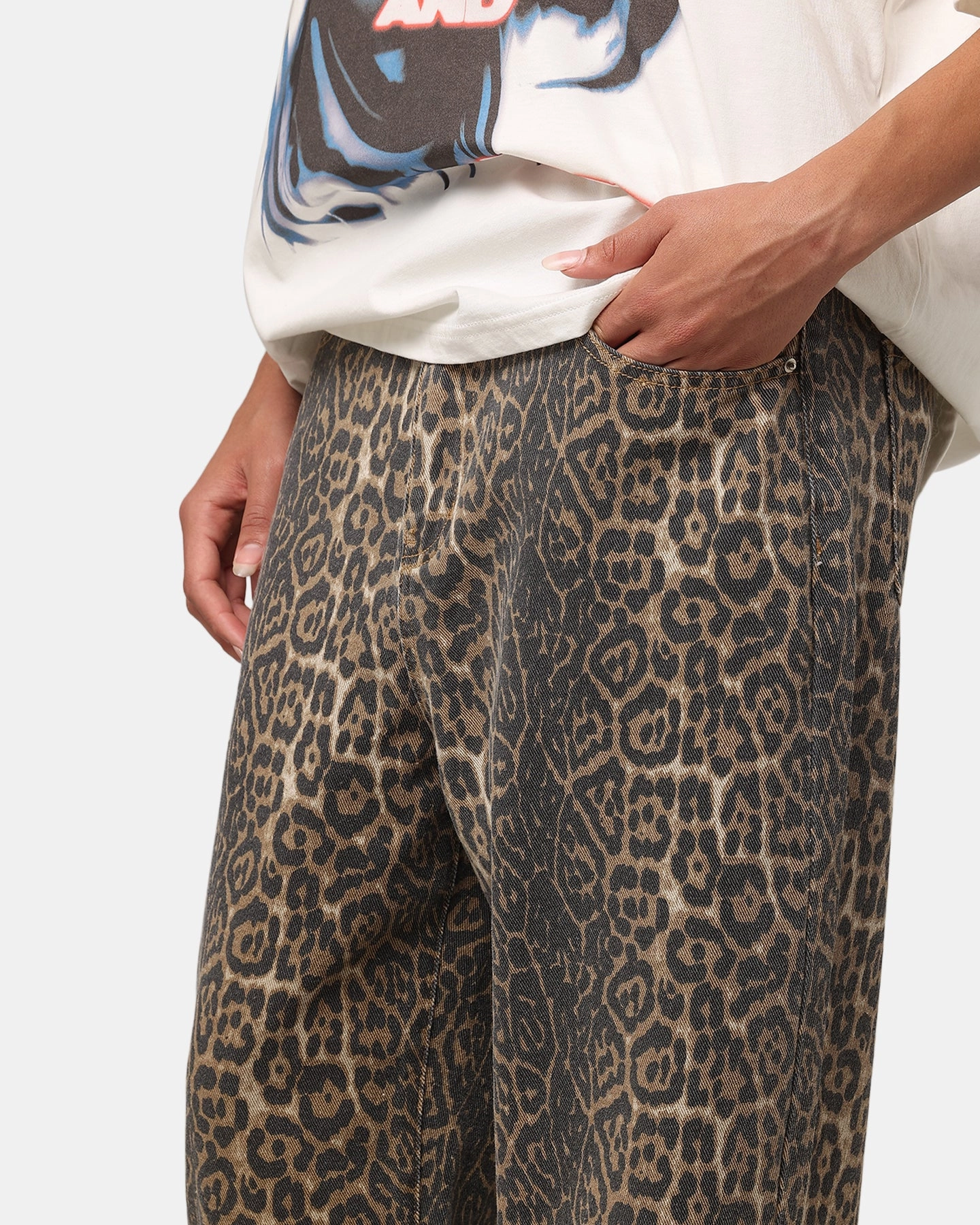 Zip-off legs XXIII Leopard Baggy Jeans Leopard