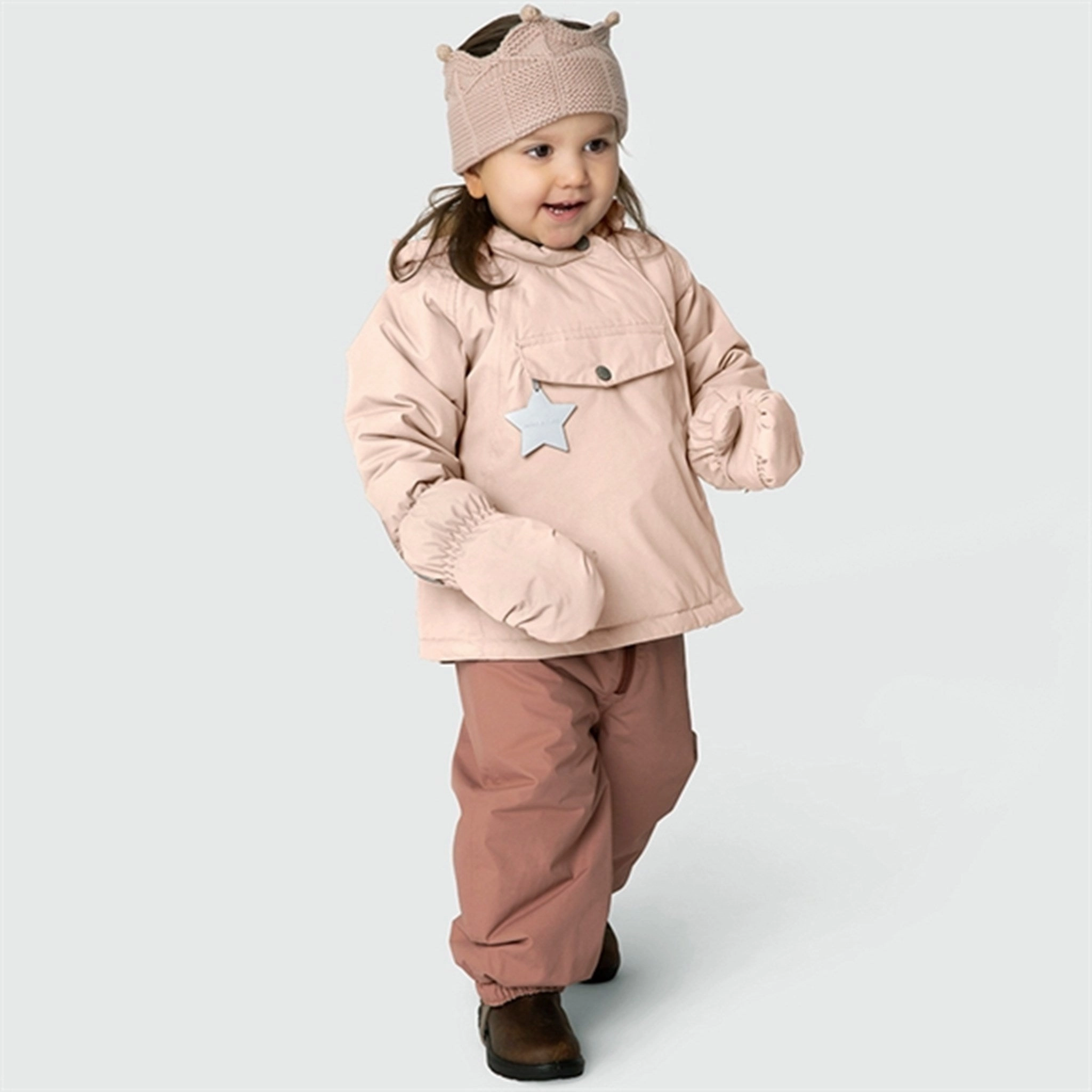MINI A TURE Wang Fleece Winter Jacket Rose Dust Sleek Comfort