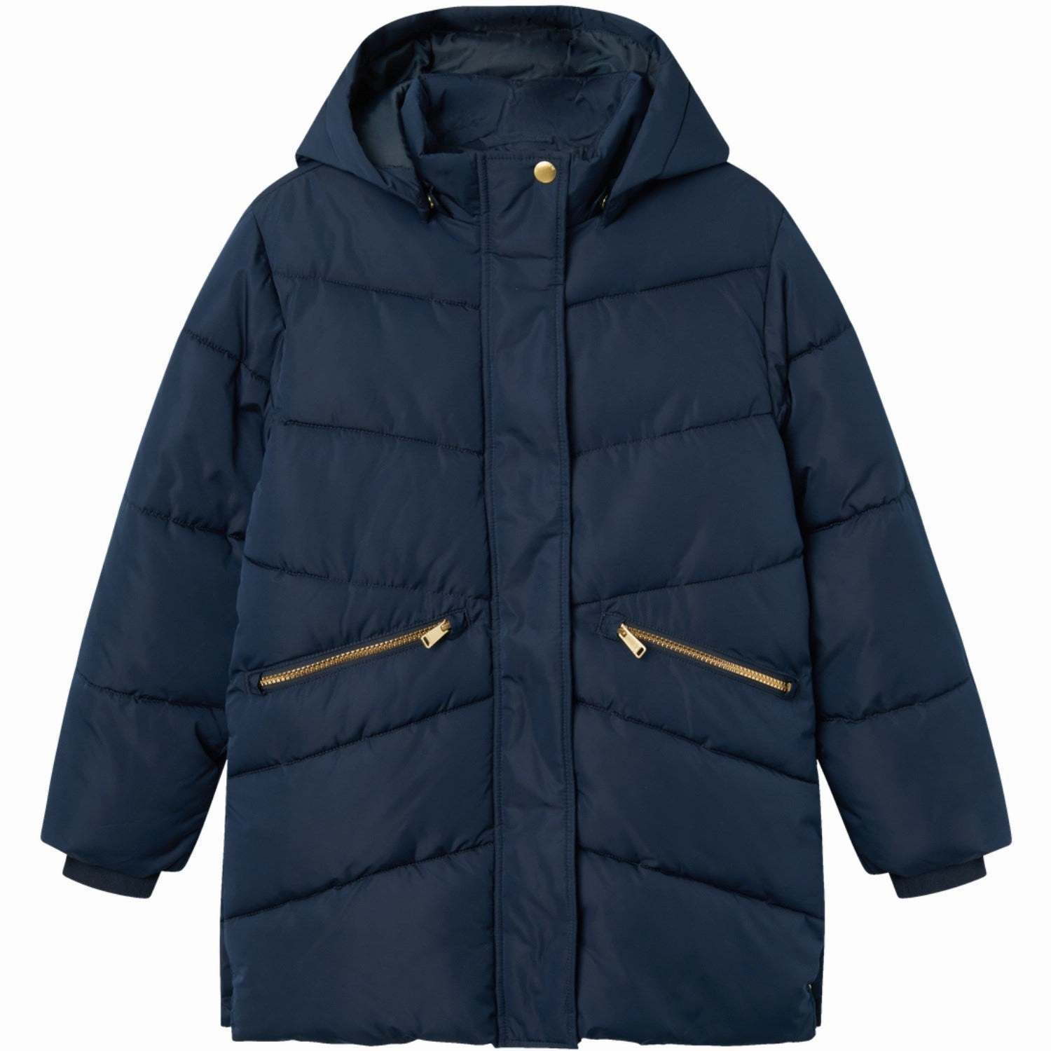 Name It Dark Sapphire Memo Long Jacket Adjustable Hem Lock System Tear Resistant Fabric