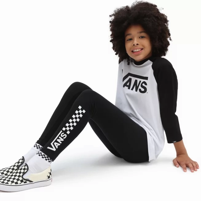 CompressionSupport Vans pantalone Leggings da bambina Chalkboard VN0A5ATXY28 nero-bianco