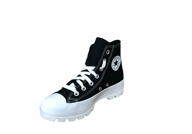 Converse scarpa sneakers da donna Chuck Taylor All Star Lugged High Top 565901C nero running belts