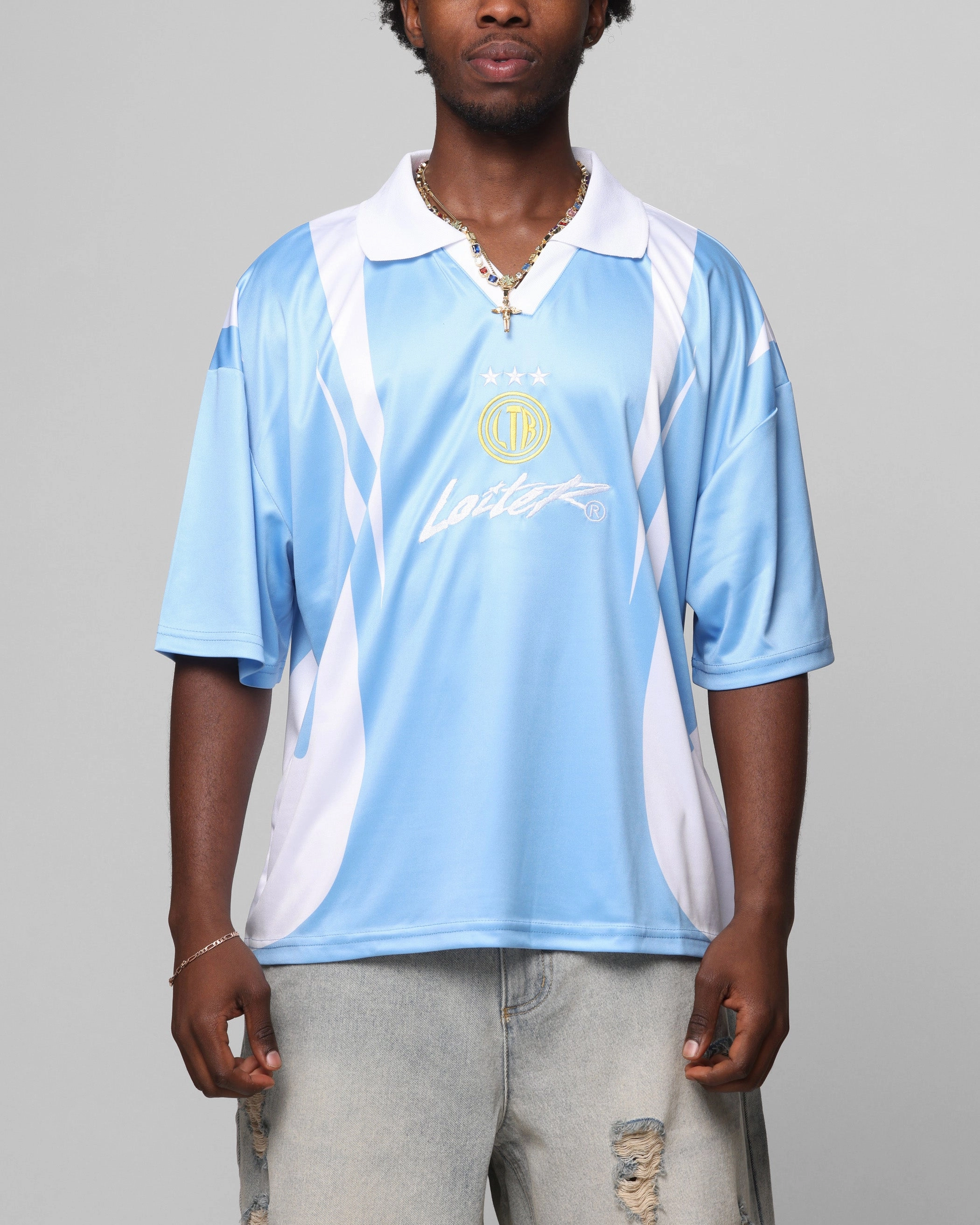 Weightless Layering Material Loiter United Football Jersey Blue