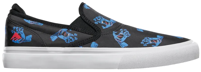 Emerica scarpa sneakers da adulti Wino G6 Slip-On X Santa Cruz 6107000242 448 blu nero bianco Expandable Daily Routine