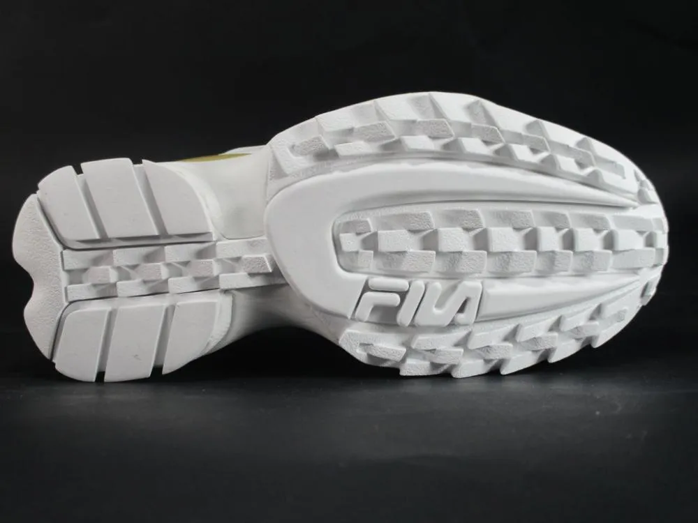Fila scarpa sneakers da donna Disruptor Premium 1010862.1FG bianco oro Flex Zone Geometry