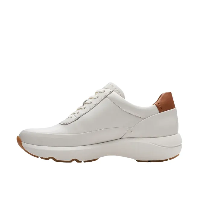 Clarks scarpa casual da donna Tivoli Zip 176650 D bianco sporco Smooth surface running left - right specific shoes