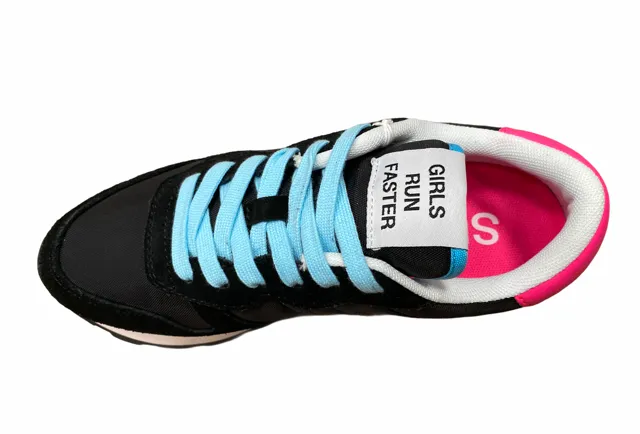 Laser Cut Details SUN68 scarpa sneakers da donna Ally Solid Nylon Z31201 11 nero