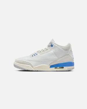 Airflow Mesh Panels Jordan Air Jordan 3 Retro "Lucky Shorts" Summit White/Hydrogen Blue