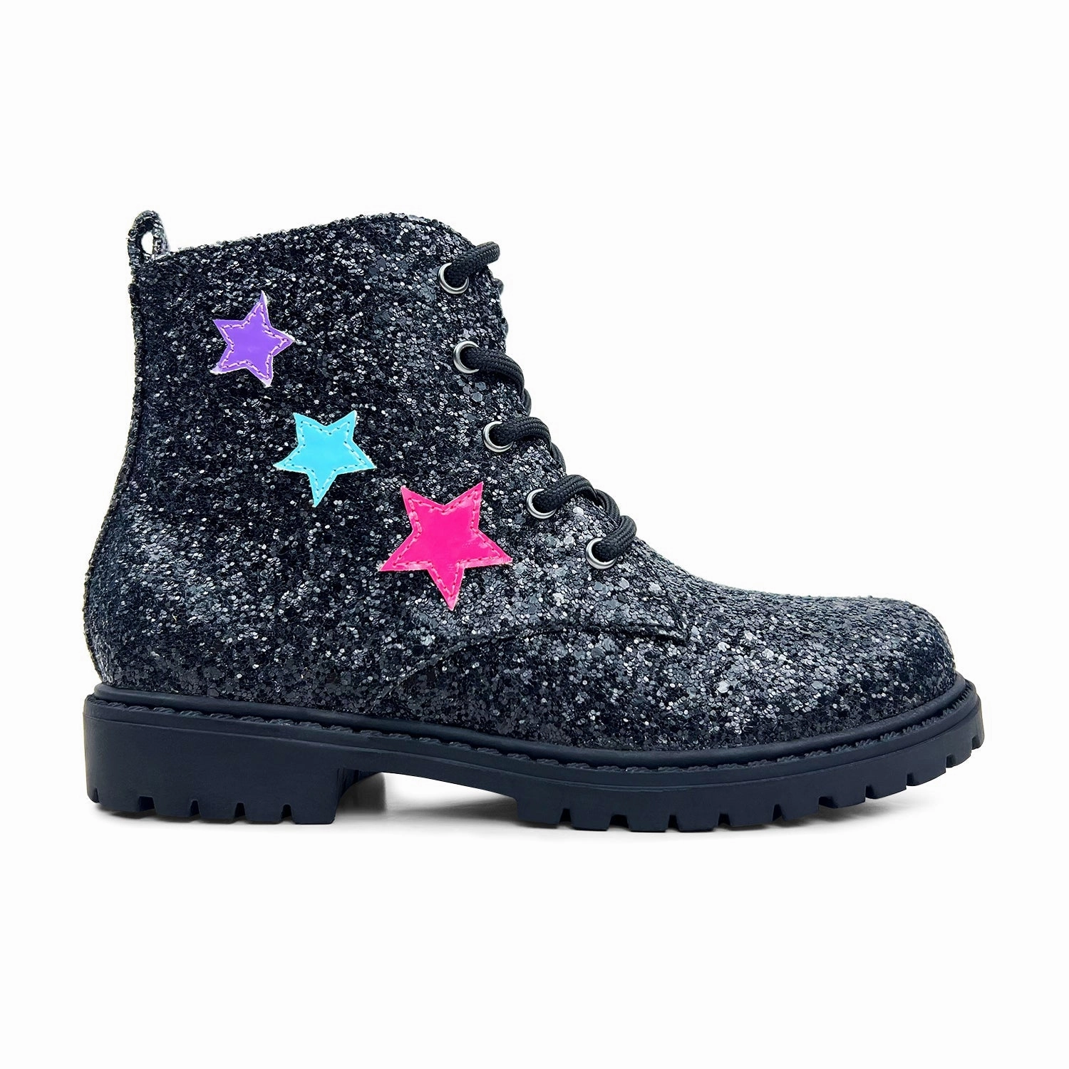 Miss Christie Boot in Black Glitter - Kids Responsive Activity