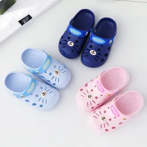 Slippers Kids Toddler Infant Baby Girl Boys Home Slippers Rubber Cartoon Animation Cat Flat Heels Shoes Sandals Kids Slippers