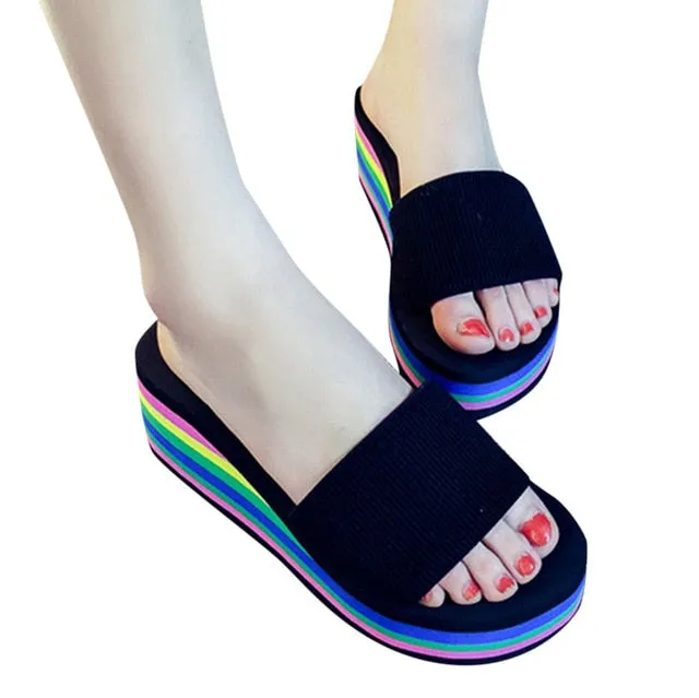 Slippers Wedge Beach Flip Flops