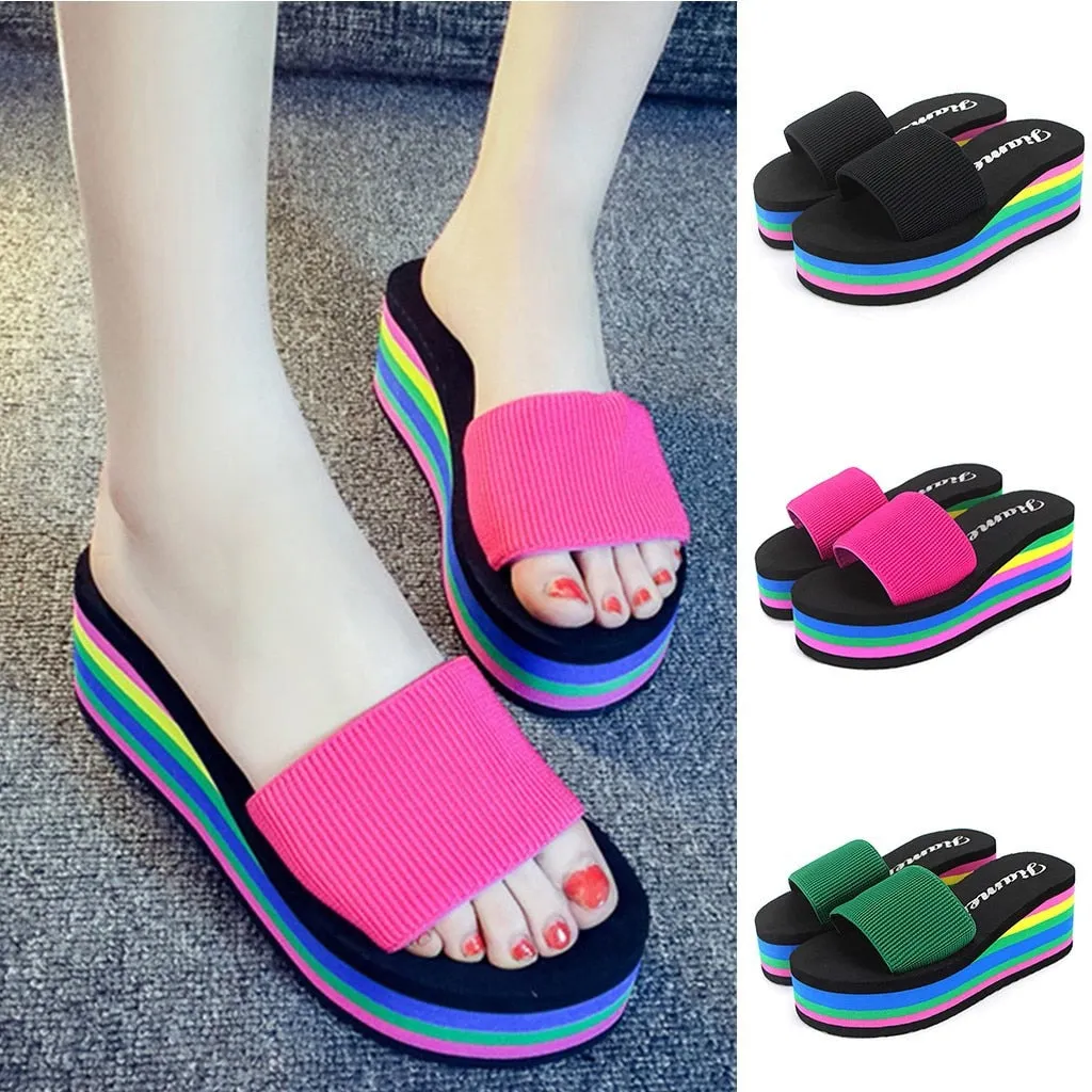 Slippers Wedge Beach Flip Flops