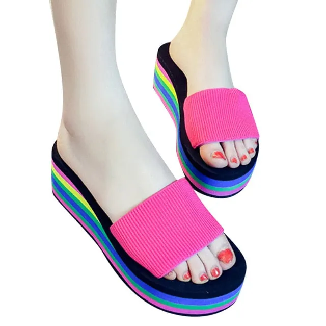 Slippers Wedge Beach Flip Flops