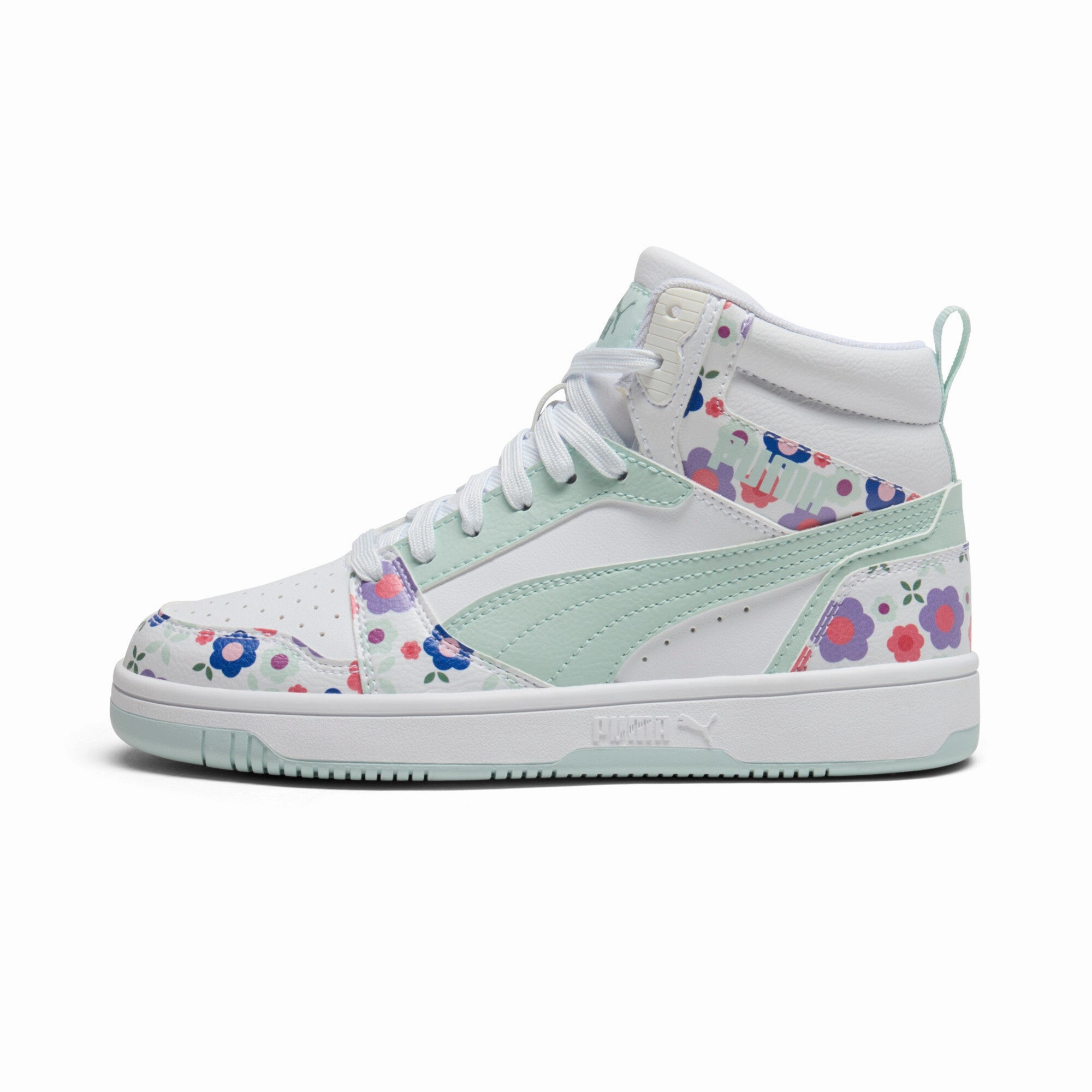 PUMA Rebound V6 Mid Flower Garden Big Kids' Sneakers Fast Motion High Mileage