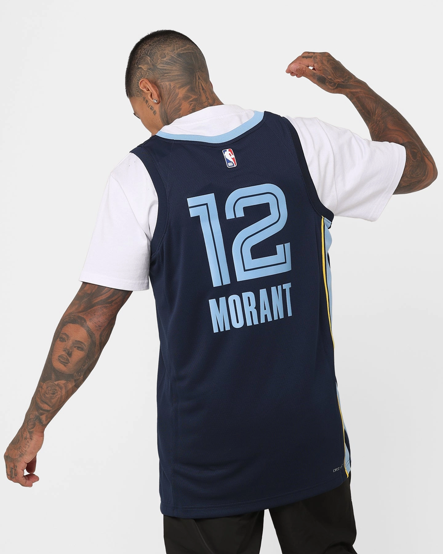 Nike Ja Morant Memphis Grizzlies '22 Icon Edition Dri-FIT NBA Swingman Jersey College Navy Odor Control Treatment