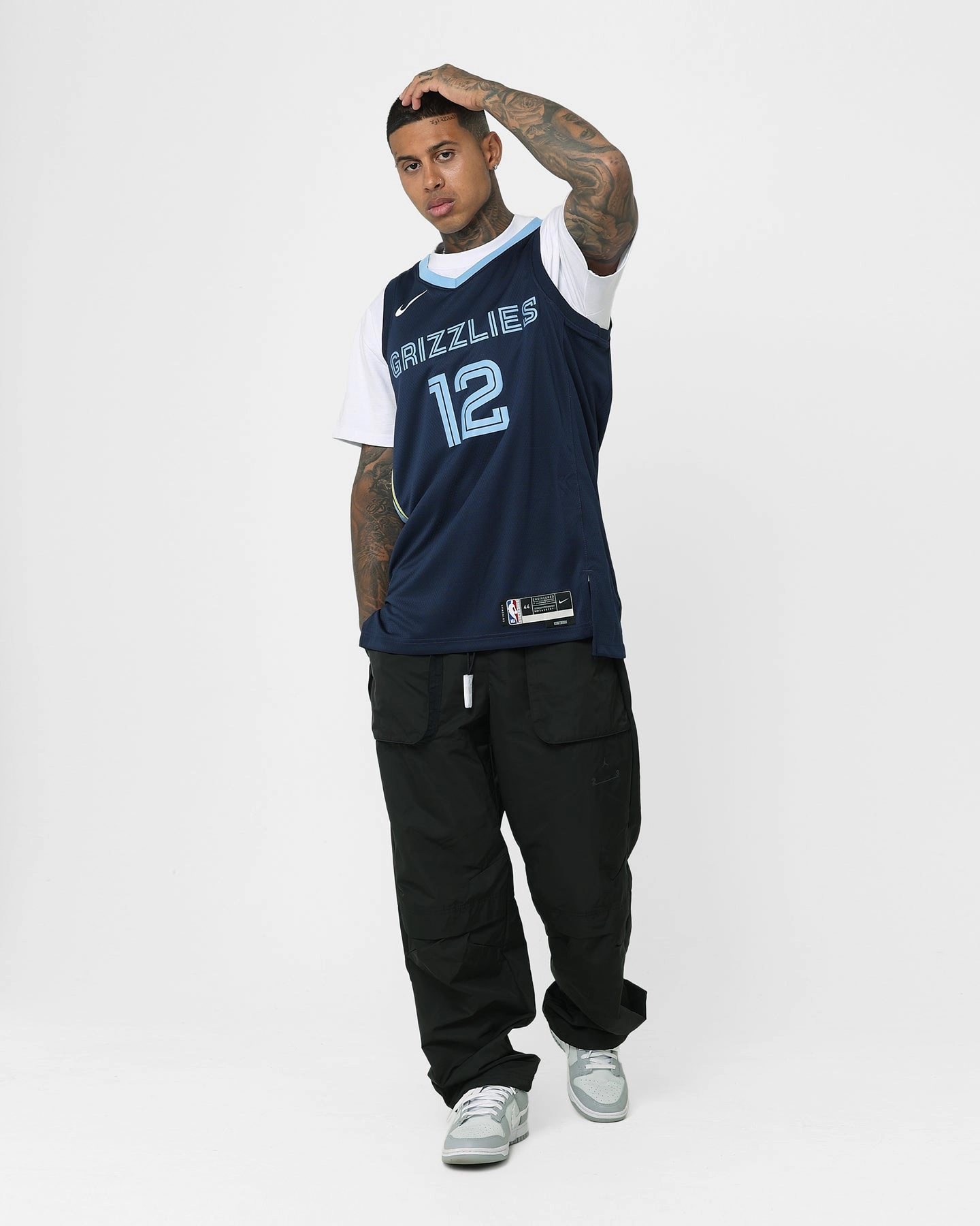 Nike Ja Morant Memphis Grizzlies '22 Icon Edition Dri-FIT NBA Swingman Jersey College Navy Sleek Comfort