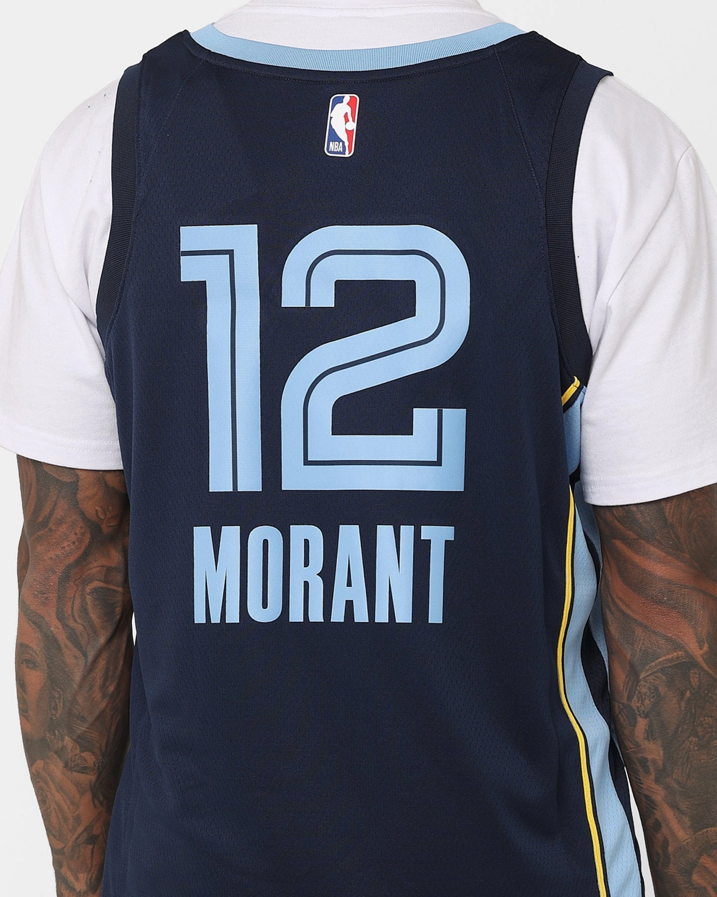 Nike Ja Morant Memphis Grizzlies '22 Icon Edition Dri-FIT NBA Swingman Jersey College Navy Casual Performance Yarn Dyed Fabric