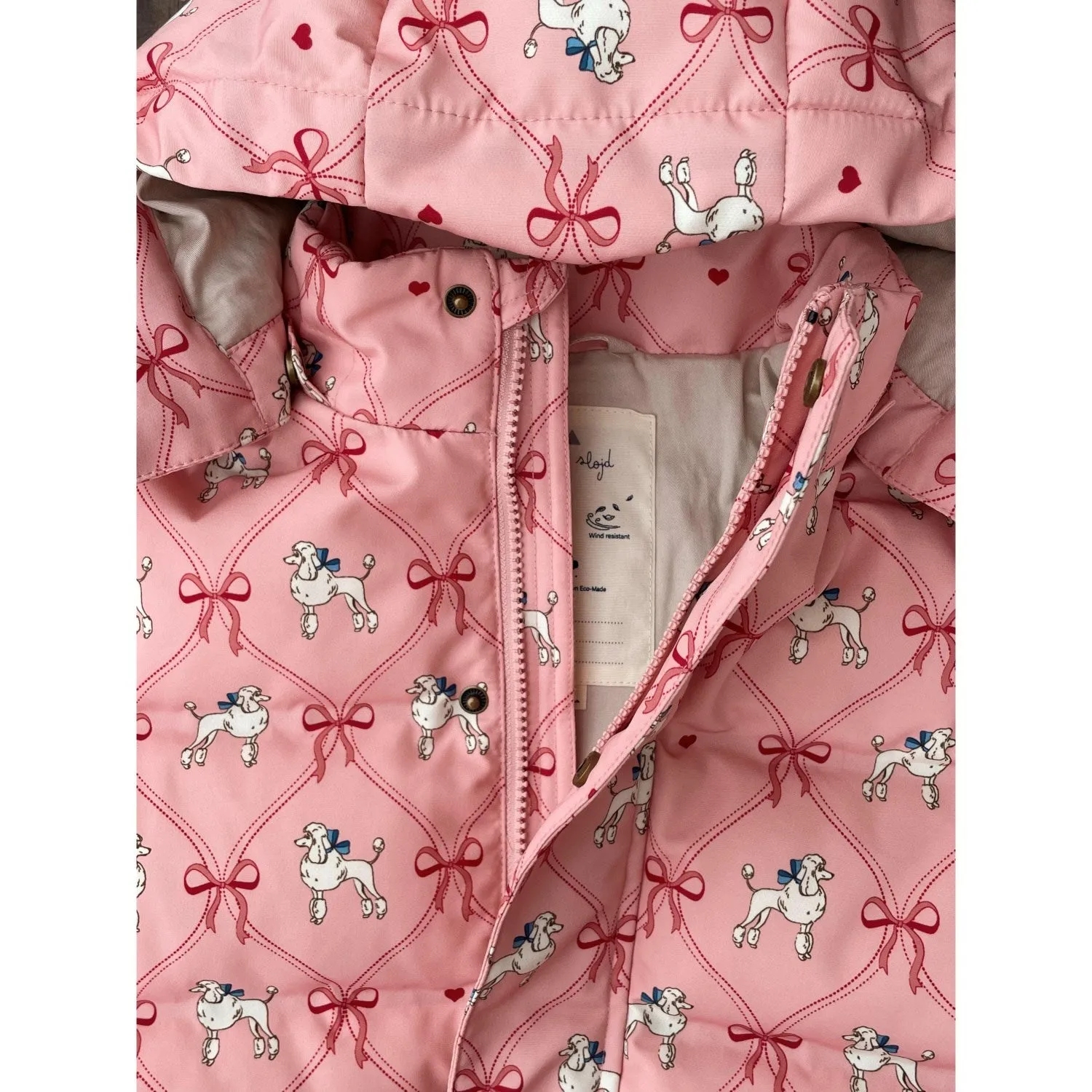 HoodedStyle Konges Sl?jd Poodle Magnum Down Jacket Print Grs