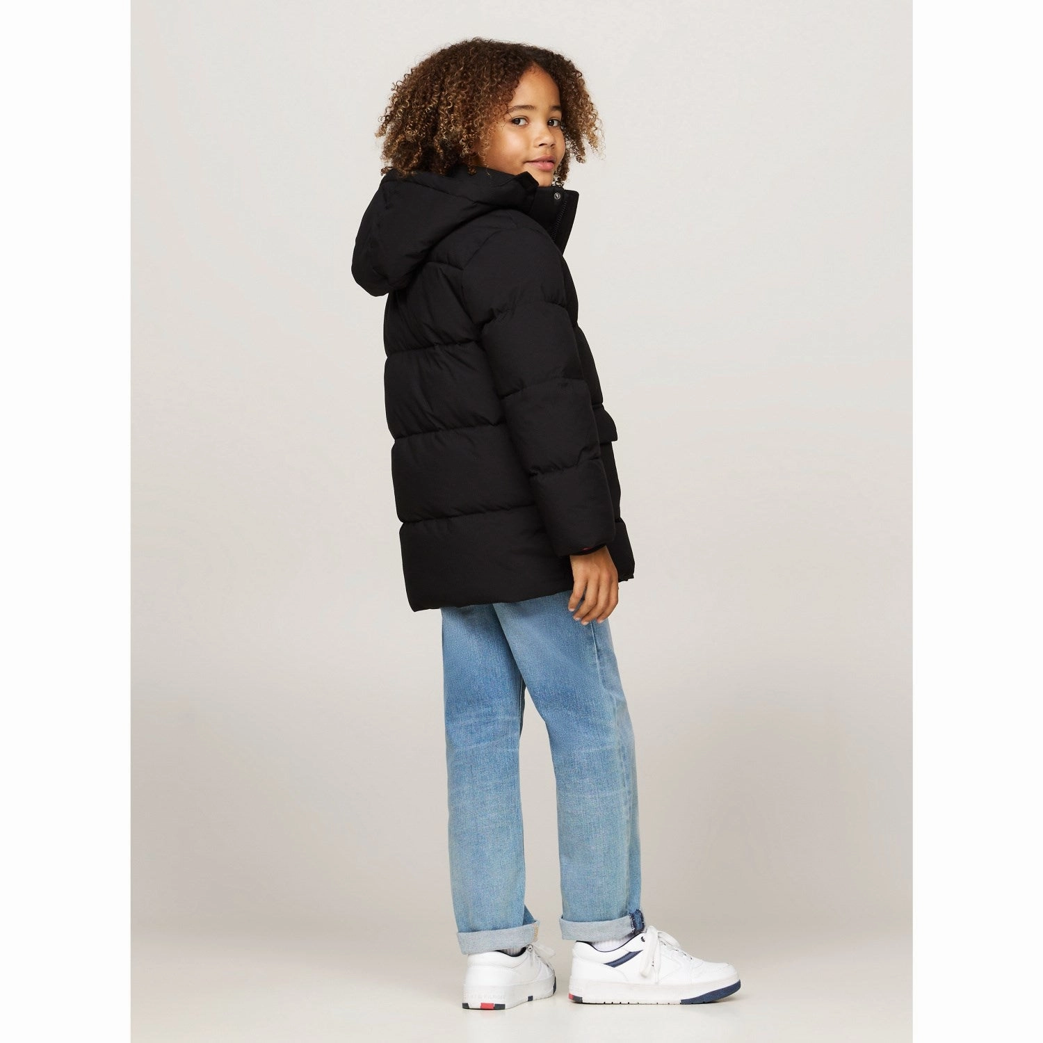 Minimal Aesthetic PerimeterStructuralBoning Tommy Hilfiger Black Monotype Ribstop Puffer Jacket