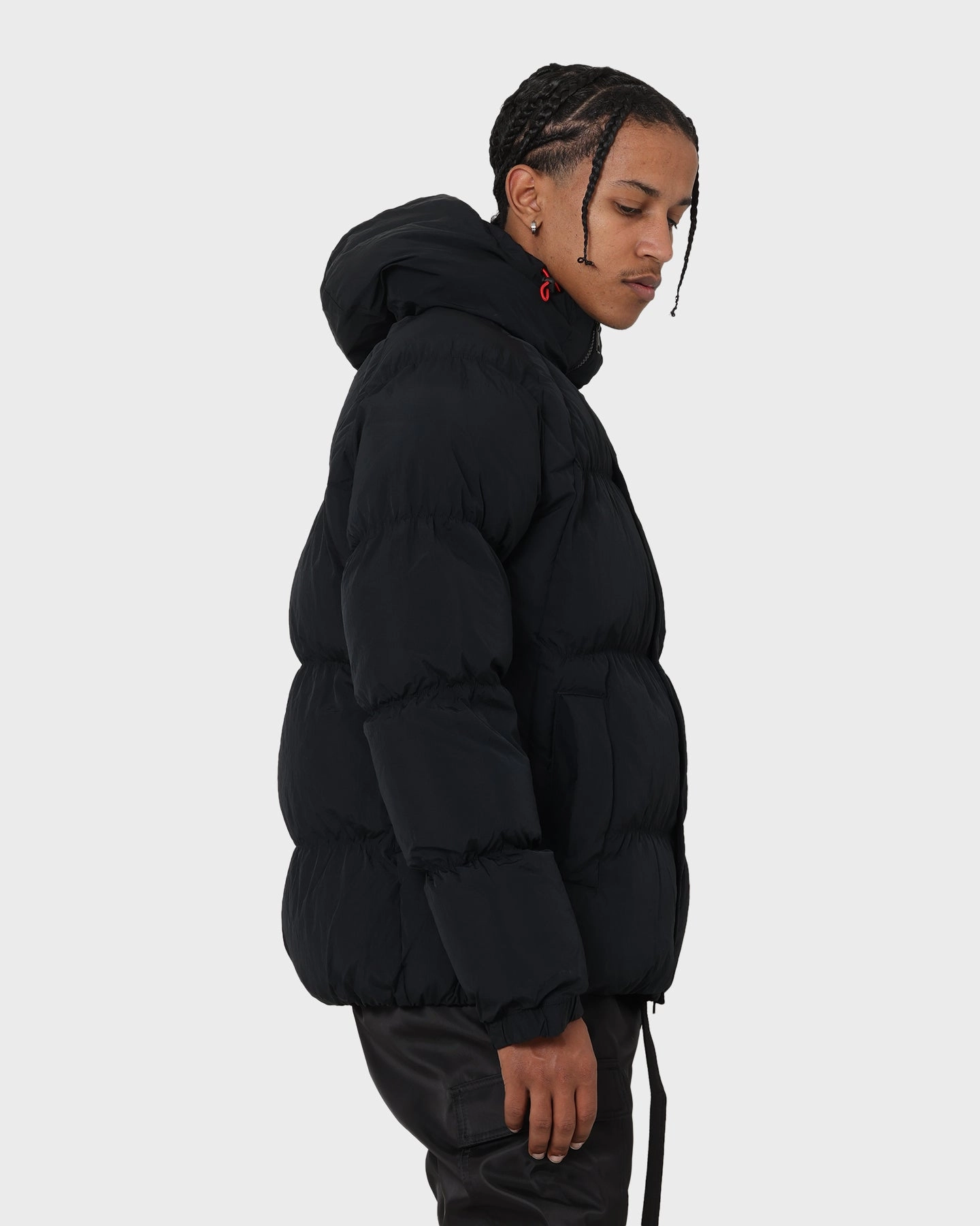Midweight Piece Jordan Essential Puffer Jacket Black/Fire Red