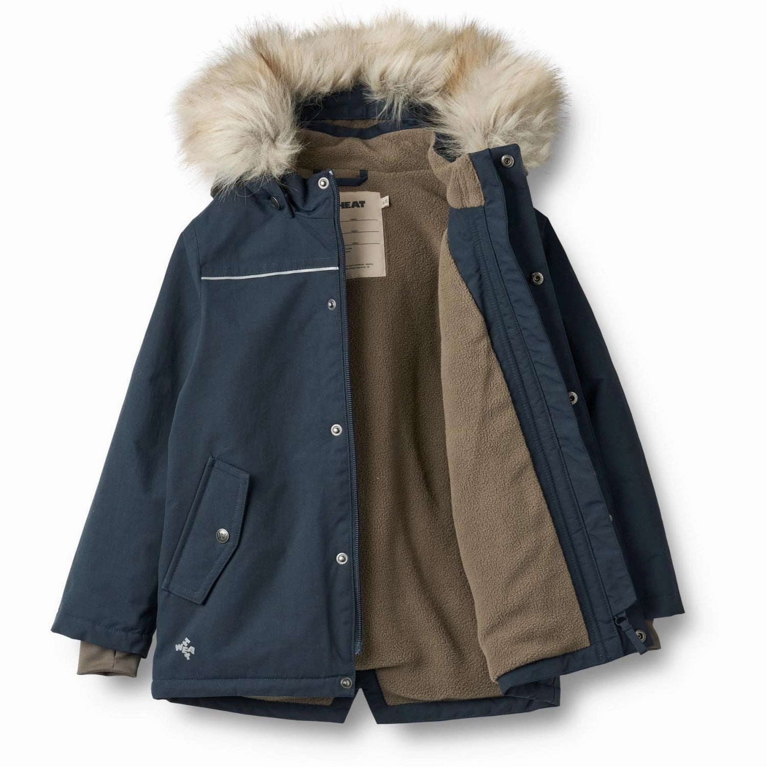 Breathable Mesh Panels TemperatureRegulating Fabric Wheat Dark Blue Jacket Kasper Tech