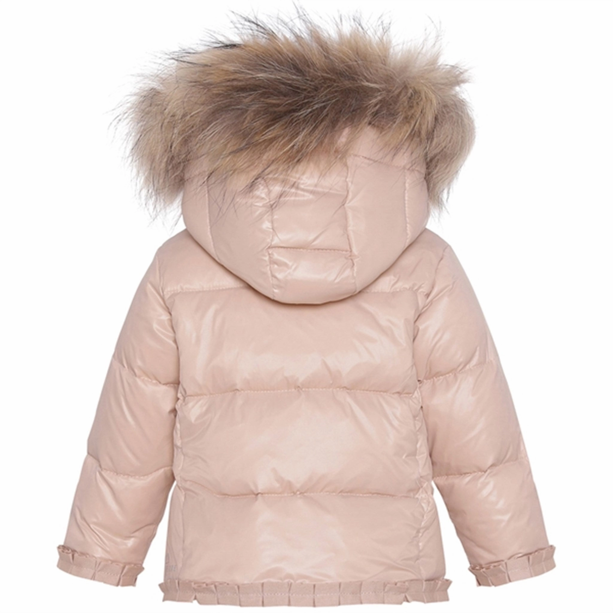 Layered construction Reinforced Seam Durability Ver de Terre Featherlight Baby Girls Down Jacket w. Fur Mahogany Rose