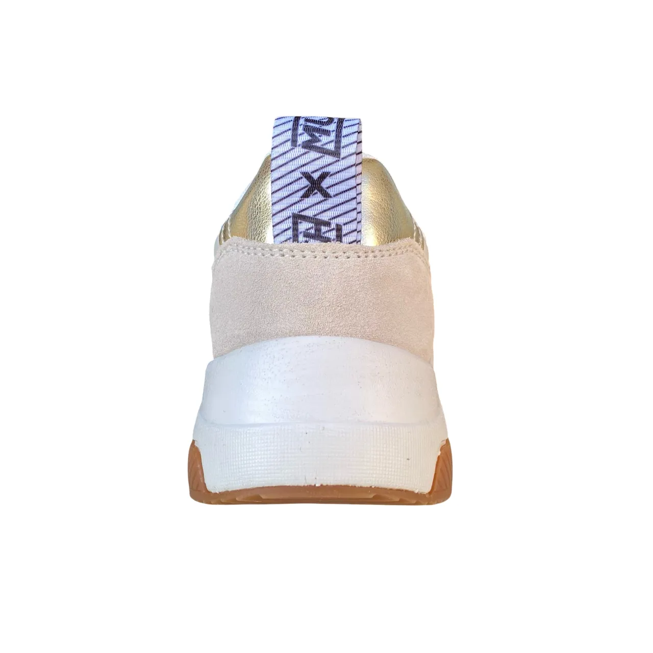 Premium Quality running during a thunderstorm Munich scarpa sneakers da donna con X glitter dorato e inserto pitonato sul dorso Wave 173 perla
