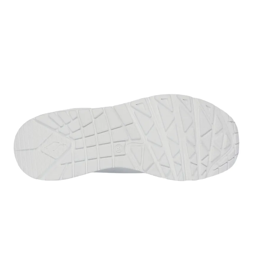Skechers scarpa sneakers da donna Uno Shimmer Away 155196/WSL bianco-argento open - toe shoes