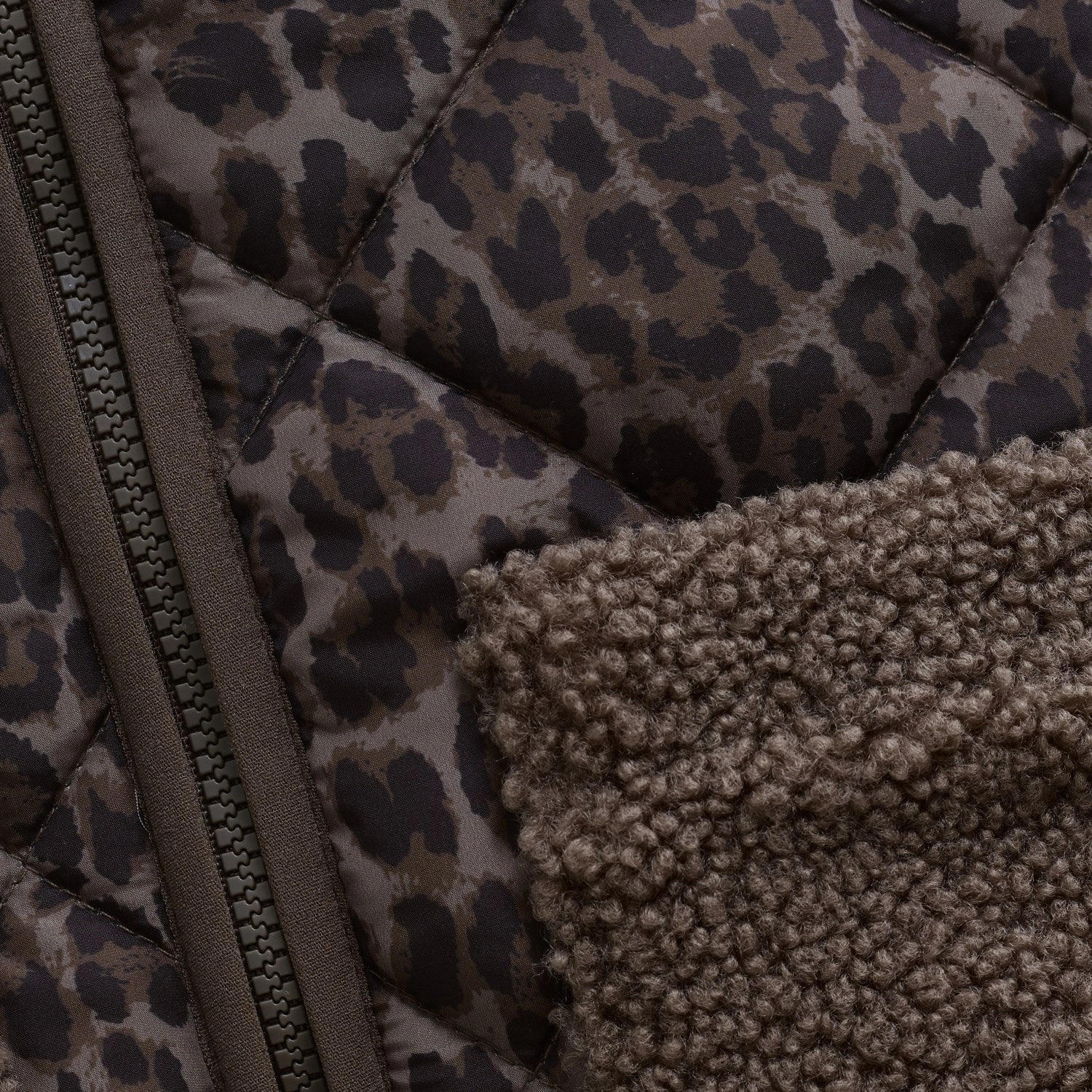 Minymo Chocolate Chip Jacket Quilt AOP Convertible Collar