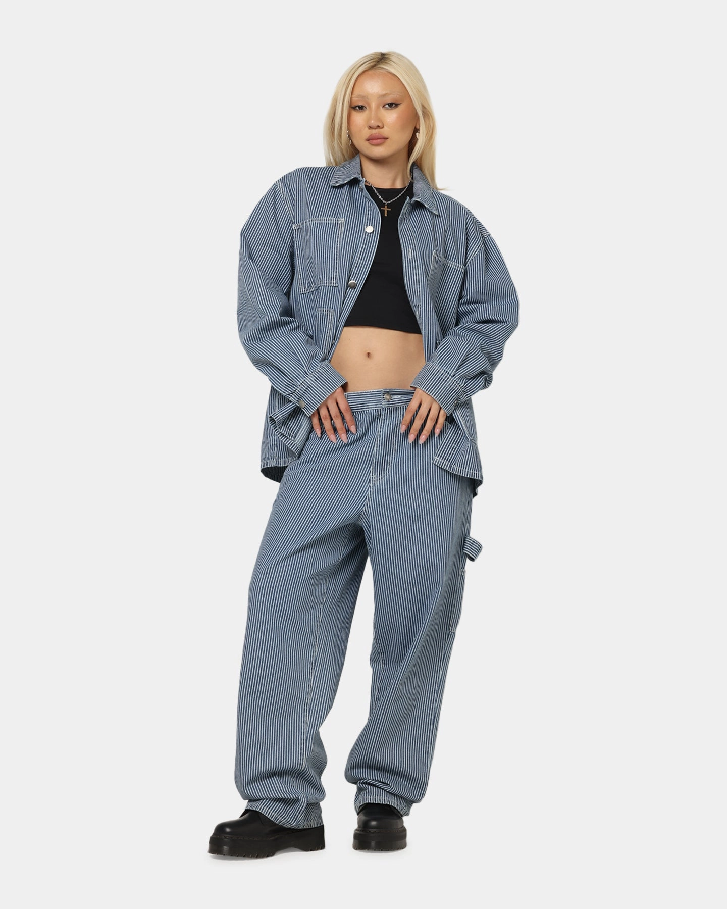 Perfect Design Comfort for All XXIII Striped Work Pant Navy Stripe