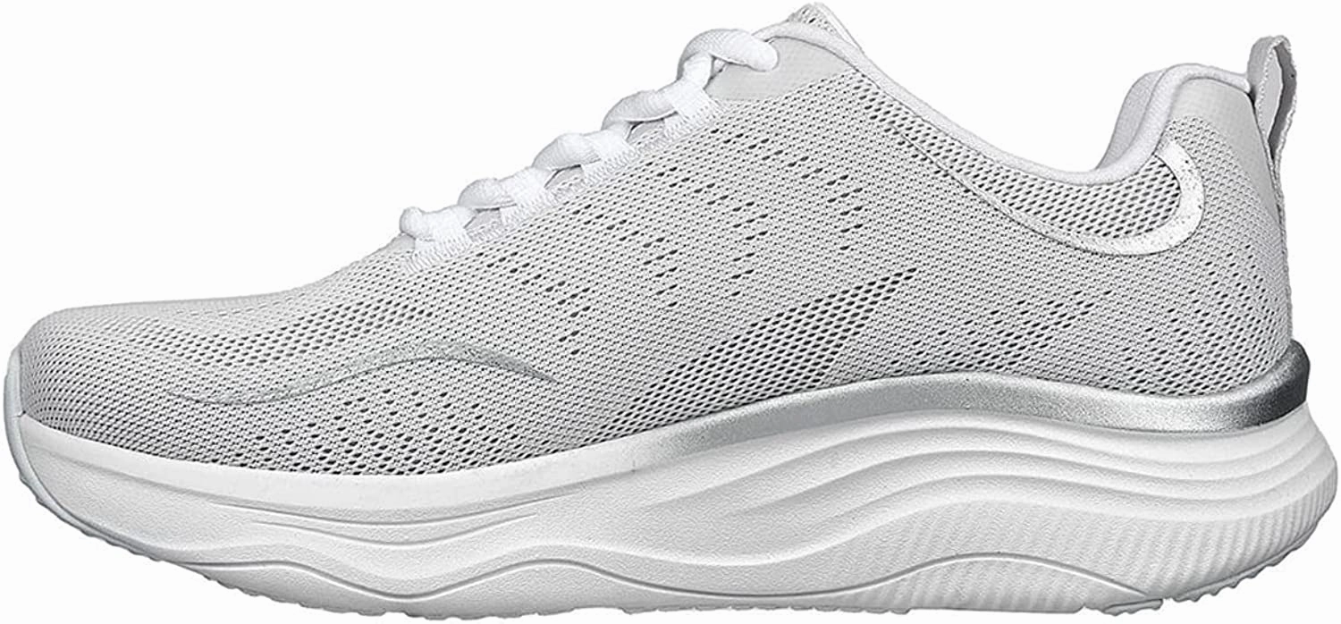 Skechers scarpa da palestra D'Lux Fitness Pure Glam 149837/WSL bianco argento padded - comfort shoes