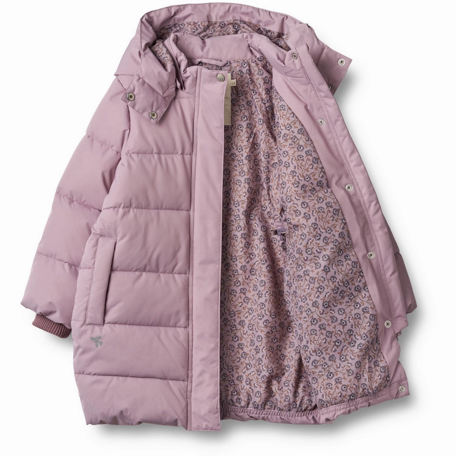 Elastic Cuff Adjustment Wheat Soft Lilac Puffer Coat Yrsa