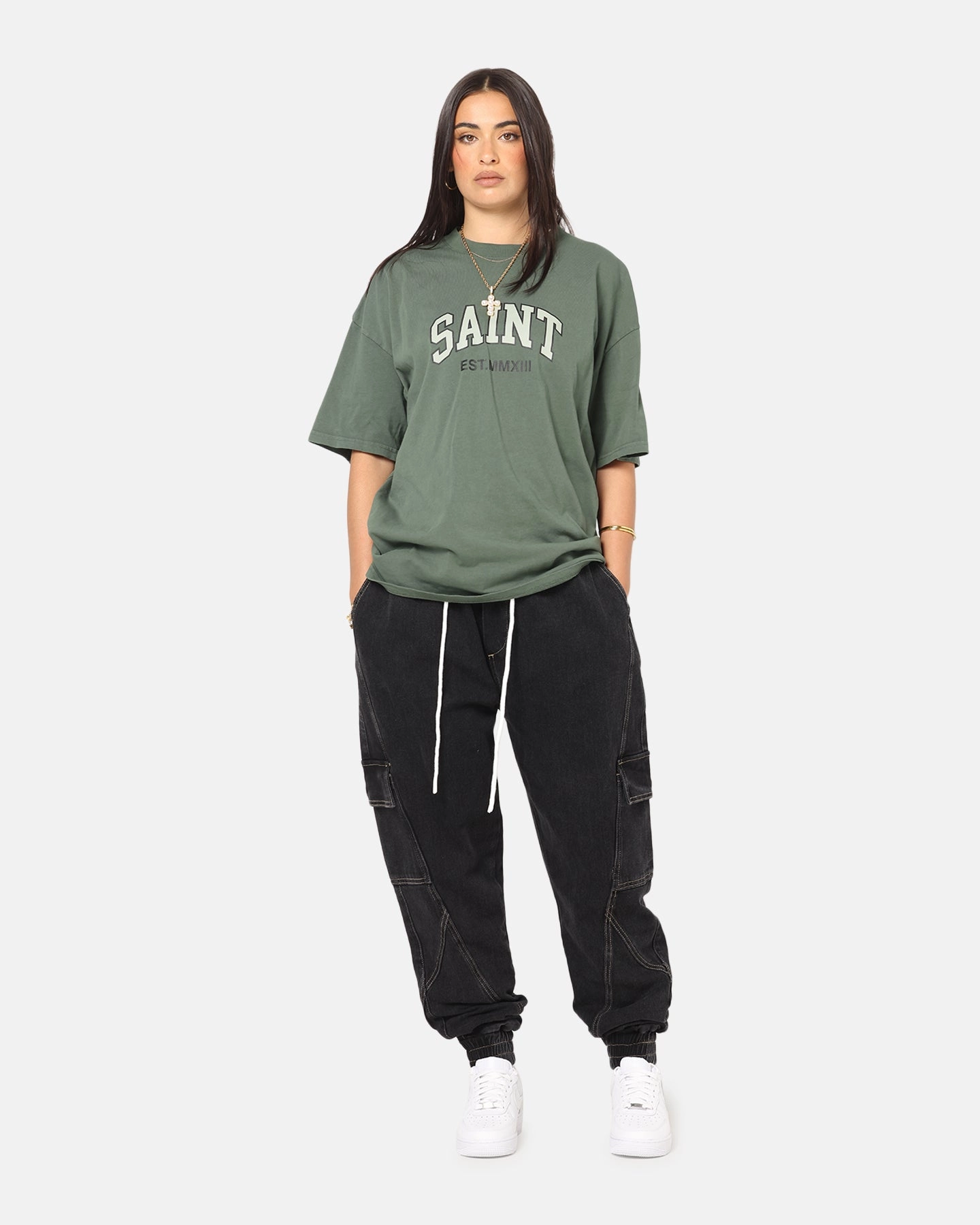 Soft Fabric Low Maintenance Saint Morta Rodeo Denim Joggers Black Shadow