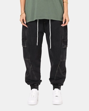 Saint Morta Rodeo Denim Joggers Black Shadow Rest Easy