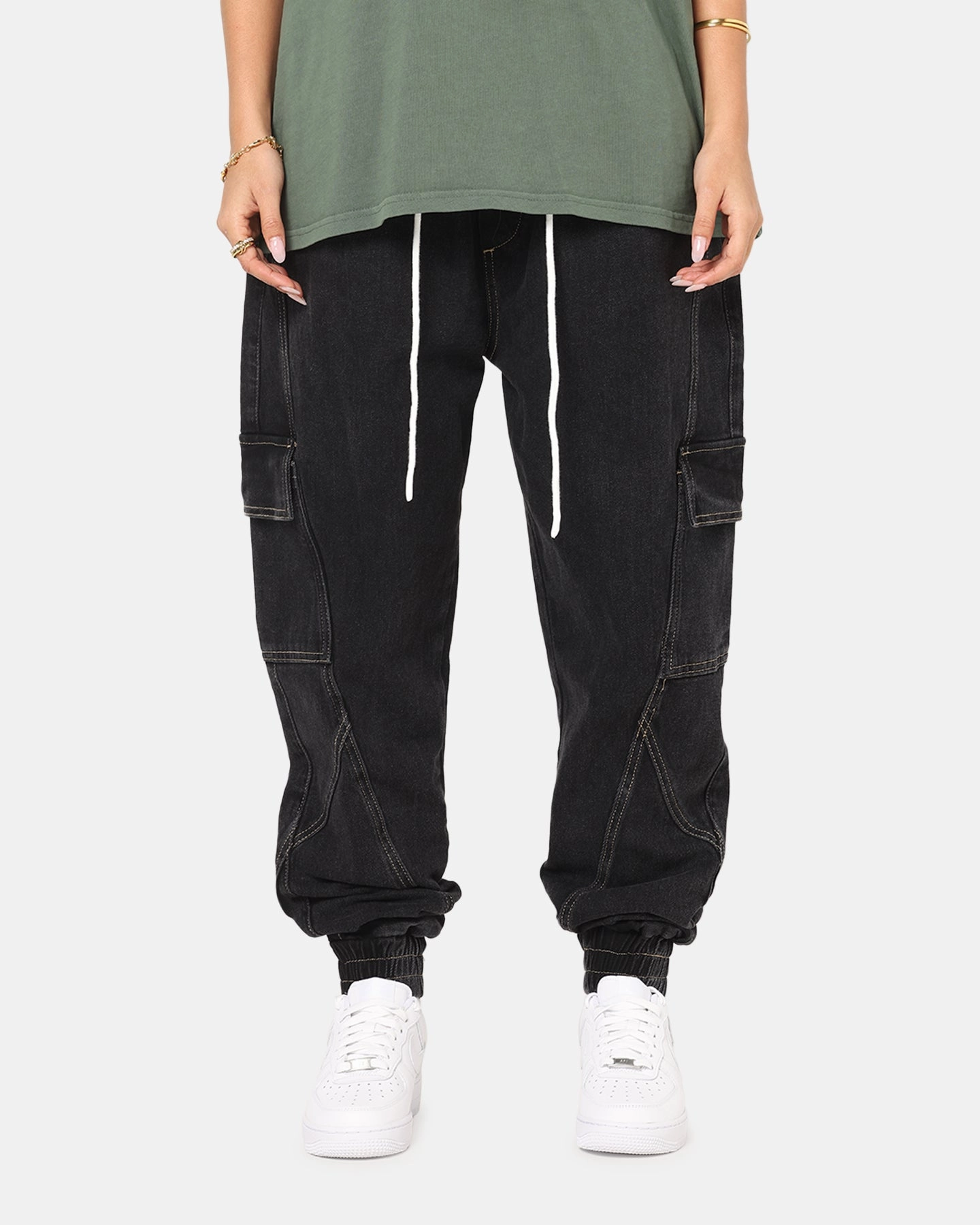Saint Morta Rodeo Denim Joggers Black Shadow Rest Easy