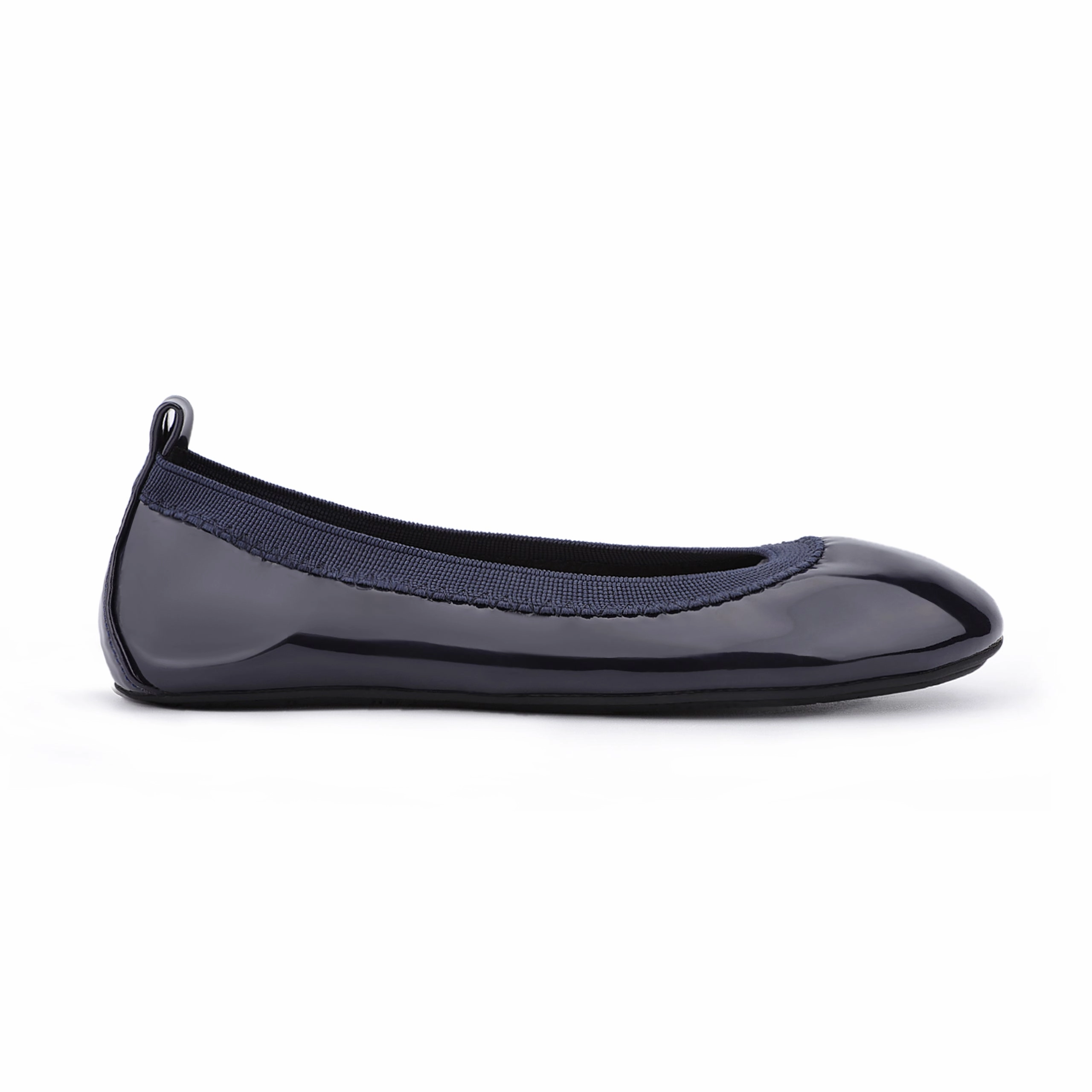 Miss Samara Ballet Flat in Navy Patent - Kids Weekend Comfort