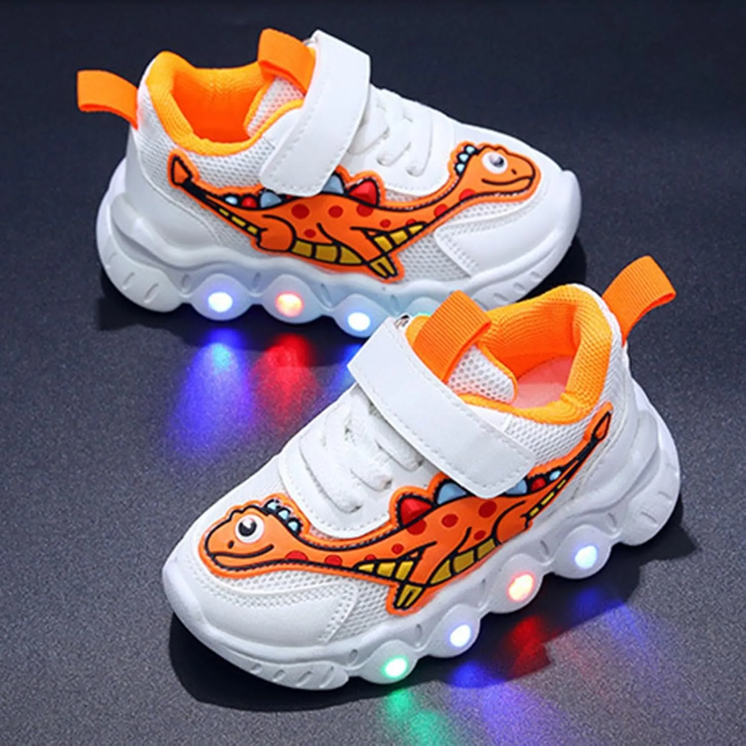 Sneakers for Girls Boys Dinosaur Sports Shoes Girls Mesh Breathable Shoes Small and Medium Sized Children Light Shoes