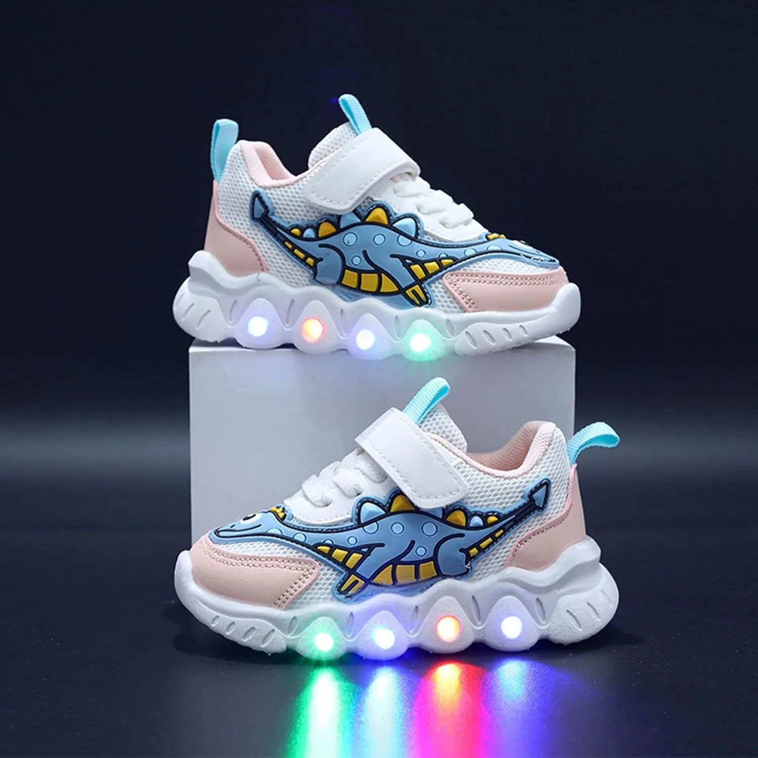 Sneakers for Girls Boys Dinosaur Sports Shoes Girls Mesh Breathable Shoes Small and Medium Sized Children Light Shoes