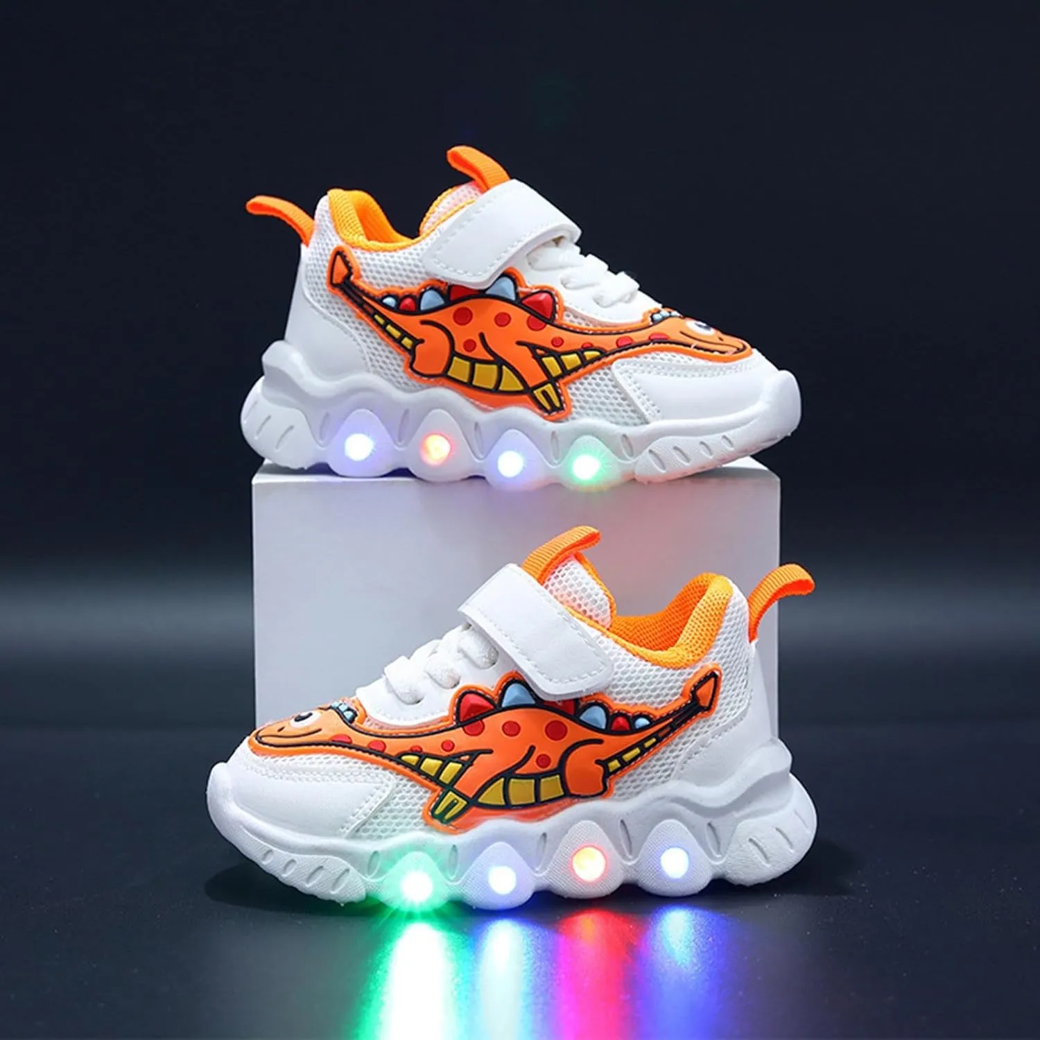 Sneakers for Girls Boys Dinosaur Sports Shoes Girls Mesh Breathable Shoes Small and Medium Sized Children Light Shoes