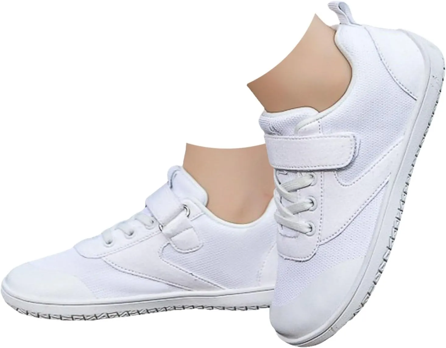 Sneakers for Girls Fashion Breathable Mesh Running Sneakers with Hook and Loop Comfortable Lightweight Sports Shoes