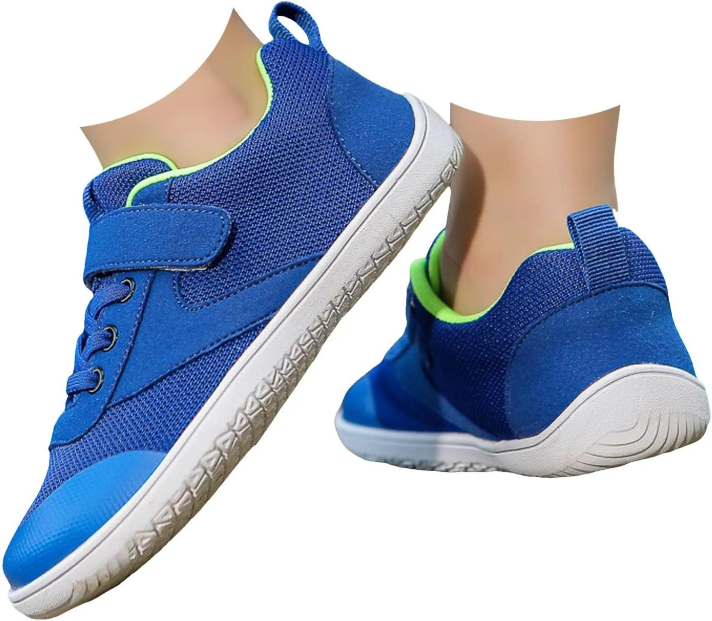 Sneakers for Girls Fashion Breathable Mesh Running Sneakers with Hook and Loop Comfortable Lightweight Sports Shoes