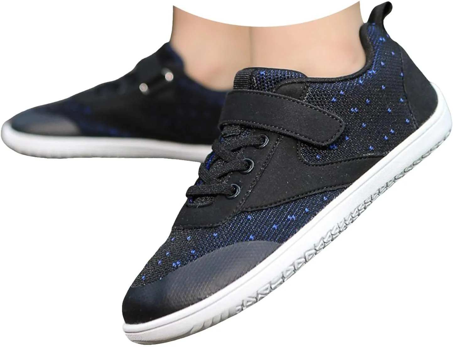 Sneakers for Girls Fashion Breathable Mesh Running Sneakers with Hook and Loop Comfortable Lightweight Sports Shoes